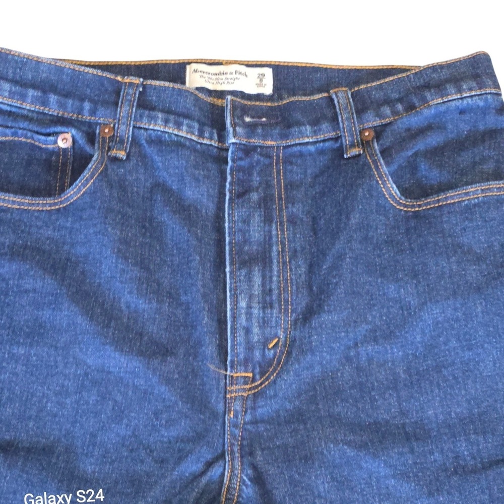 Abercrombie & Fitch The 90s‎ Slim Straight Ultra High Rise Jeans 29 Blue